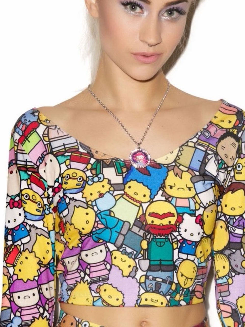 The Simpsons x Hello Kitty Top by JapanLaClothing Kawaii Rare Collaboration